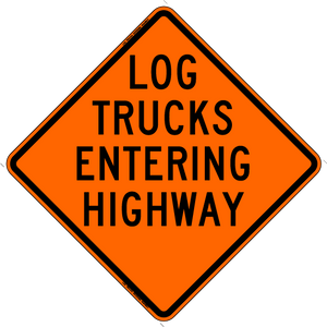 Log Trucks Entering Highway (RUS)