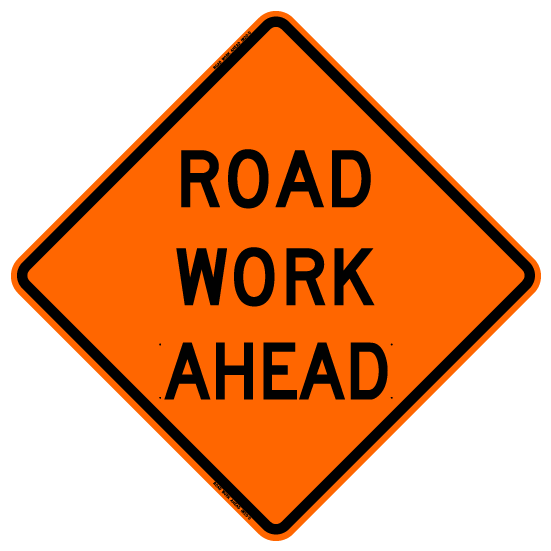 Road Work Ahead Roll-up Sign (RUS)