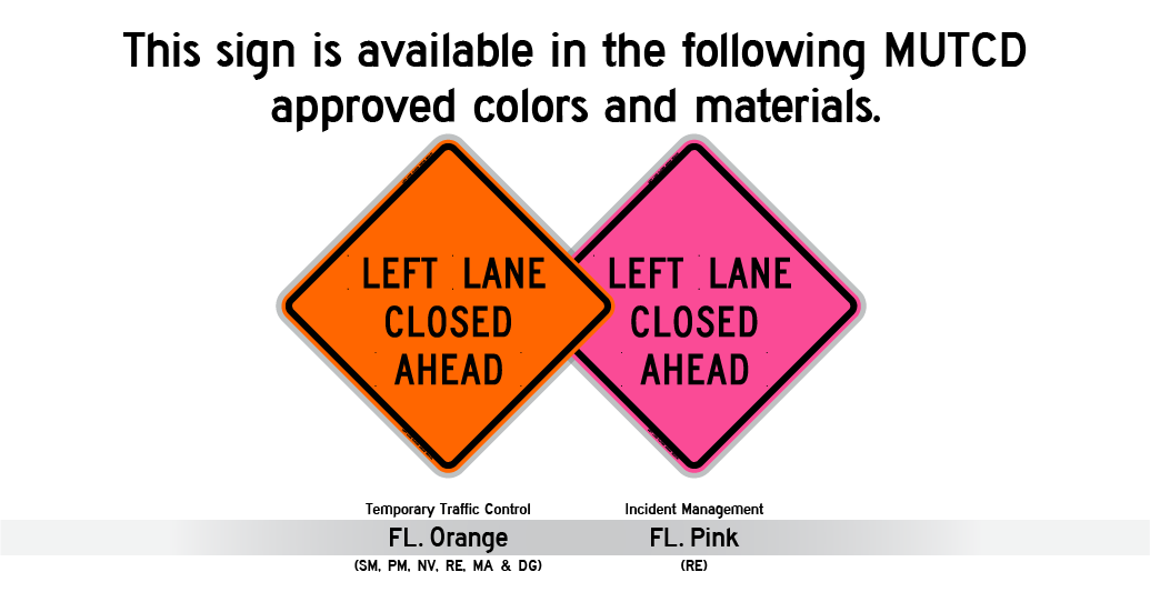 Left Lane Closed Ahead (RUS)