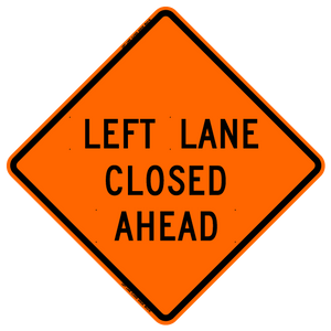 Left Lane Closed Ahead (RUS)