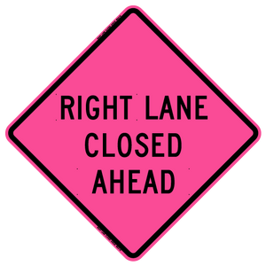 Right Lane Closed Ahead (3 Line)(RUS)