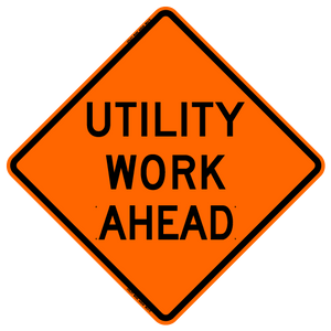 Utility Work Ahead Roll Up Sign (RUS)