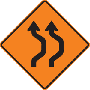 Double Reverse Curve (2 Lanes) Right (RUS)