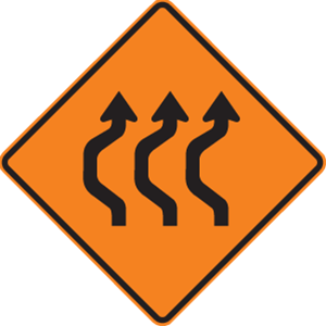 Double Reverse Curve (3 Lanes) Left (RUS)